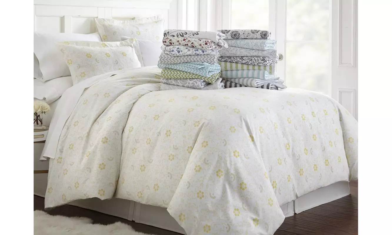 Merit Linens Premium Ultra Soft 3 Piece Patterned Duvet Cover Set - Primary Image