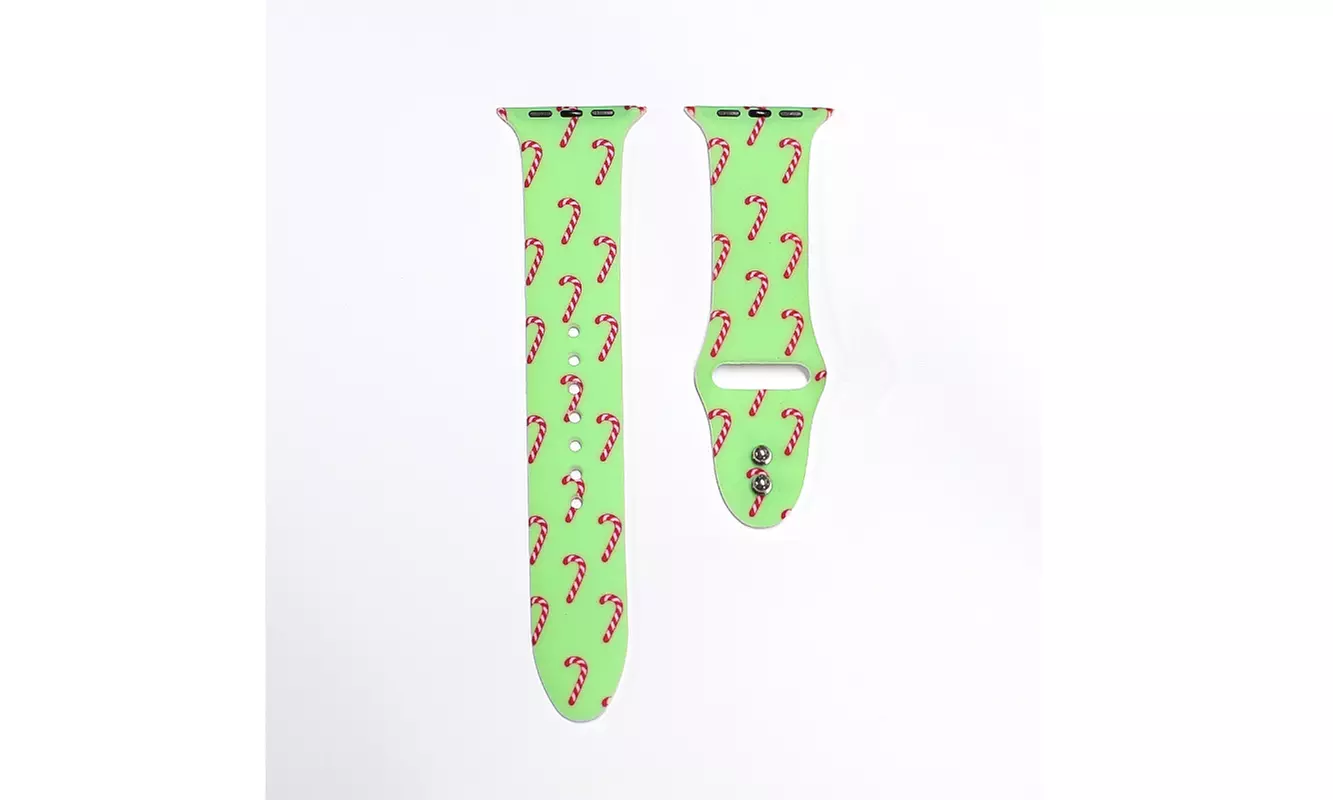 Holiday Print Silicone Apple Watch Bands All Series 1-7 & SE