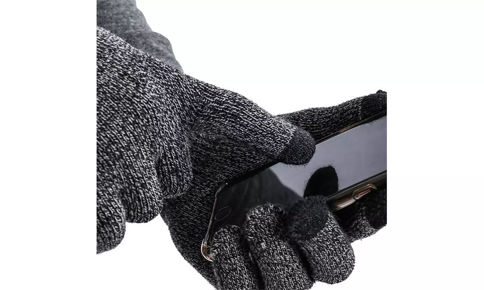 Winter 3 Piece Set Knit Beanie Hat Scarf Touchscreen Gloves for Men Women