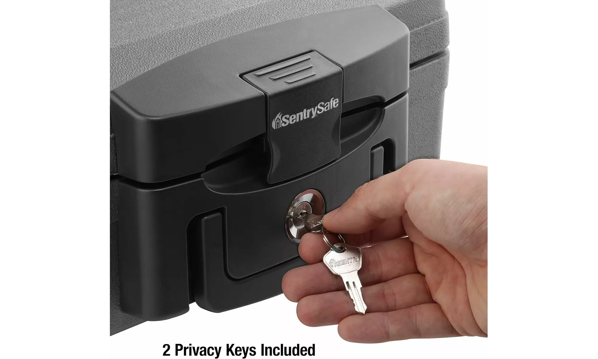 SentrySafe H0100 Fire-Resistant Box and Waterproof Box with Key Black - New - Second Medium