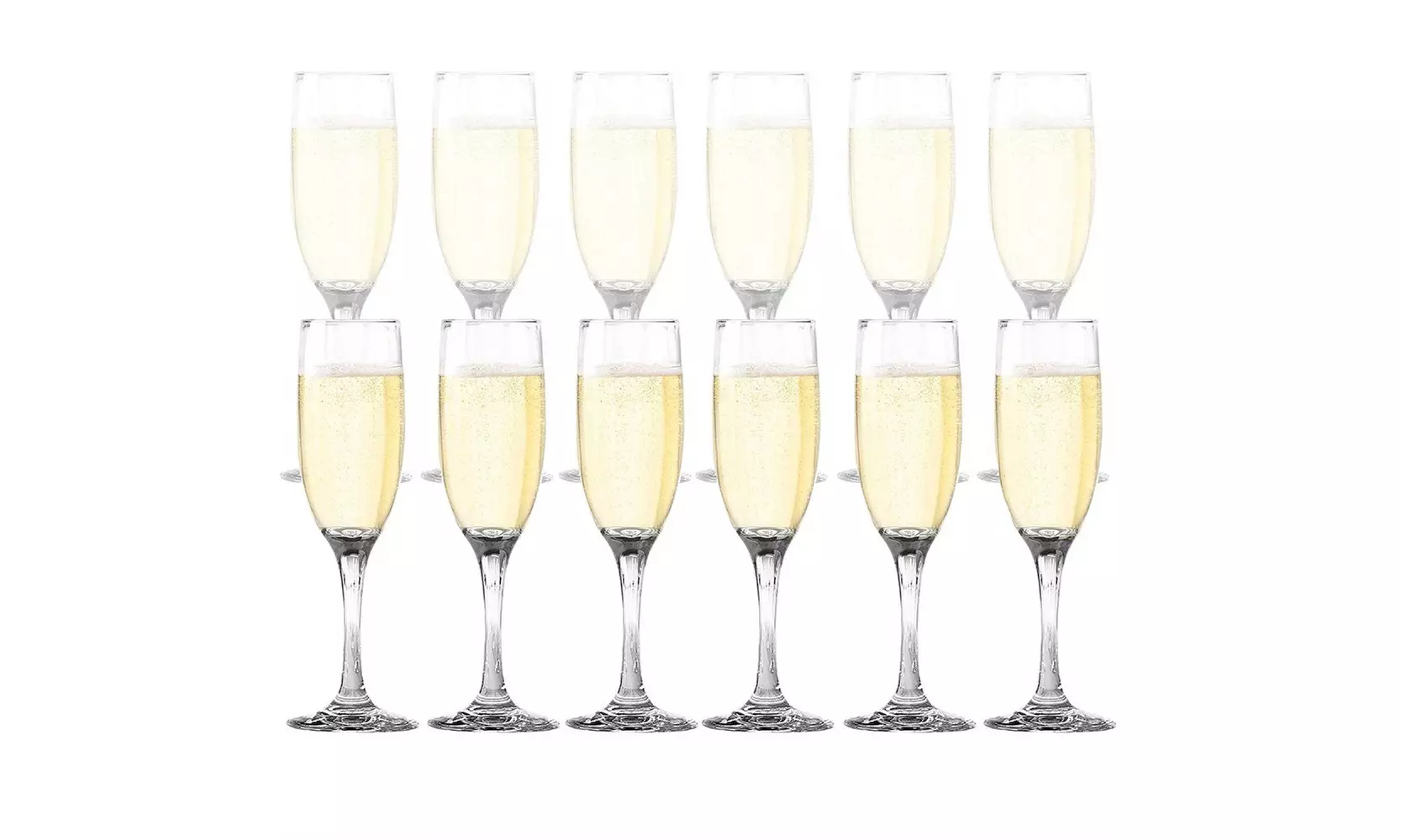 Dailyware Toasting Flutes (Set of 12), Elegant Style Glasses - Primary Image