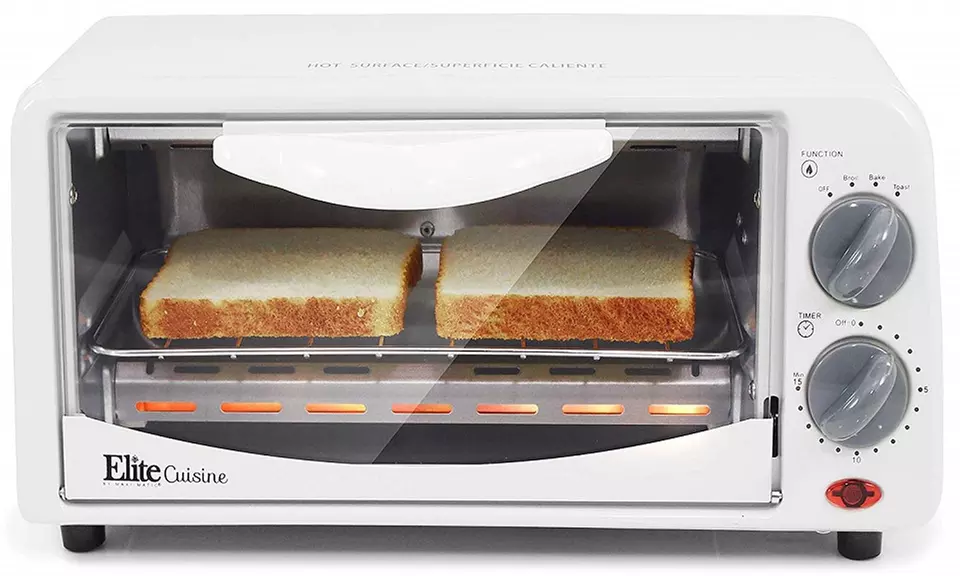 Elite Cuisine ETO-224 Personal 2 Slice Countertop Toaster Oven 15 Minute Timer - Primary Image
