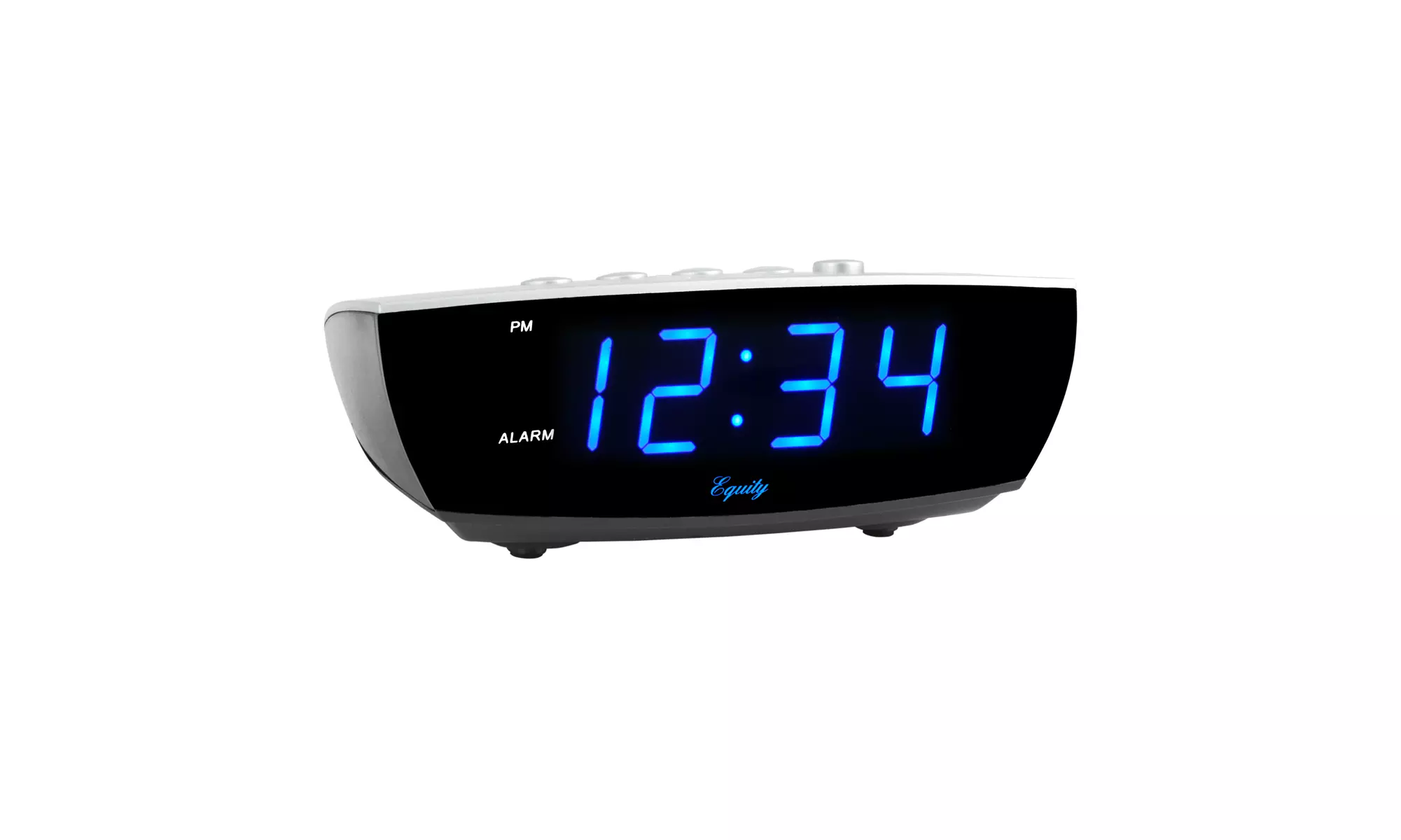 Equity by La Crosse 75903 0.9" Blue LED Digital Desktop Alarm Clock - Second Medium