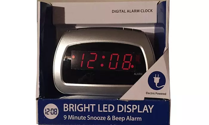 Special White Digital Alarm Clock Electric Battery Backup Snooze Led Display - Second Medium