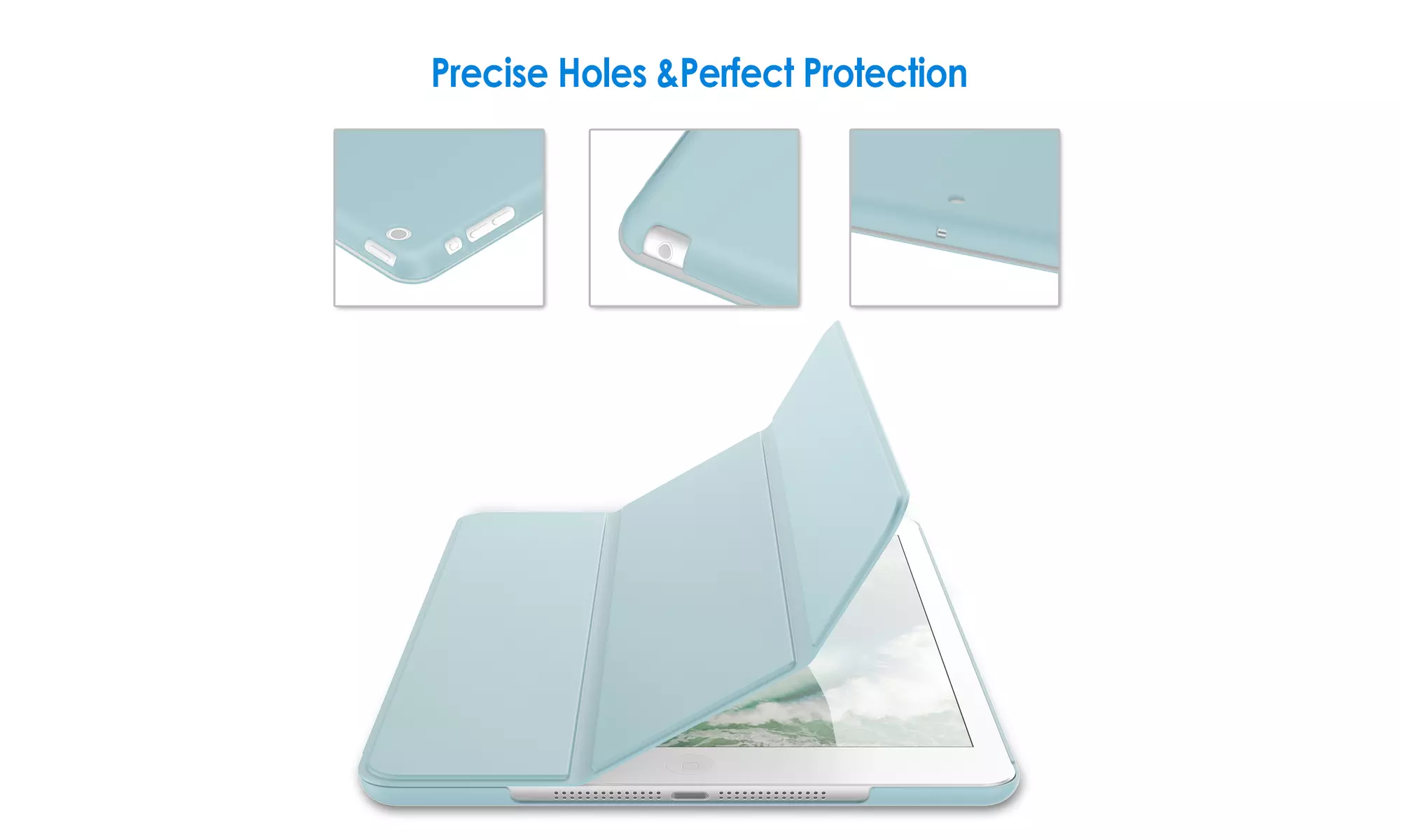 JETech Case for Apple iPad Mini 1 2 3, Hard Back Shell Soft-Touch Stand Cover