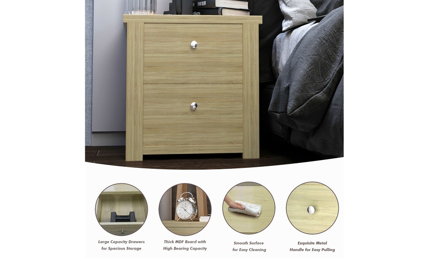 Up To 42% Off On Costway Set Of 2 Nightstand W... | Groupon Goods