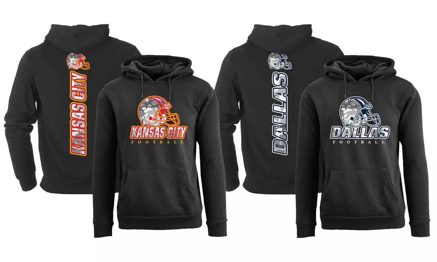 Women Army Camo Football Pullover Hoodie (S-2XL)