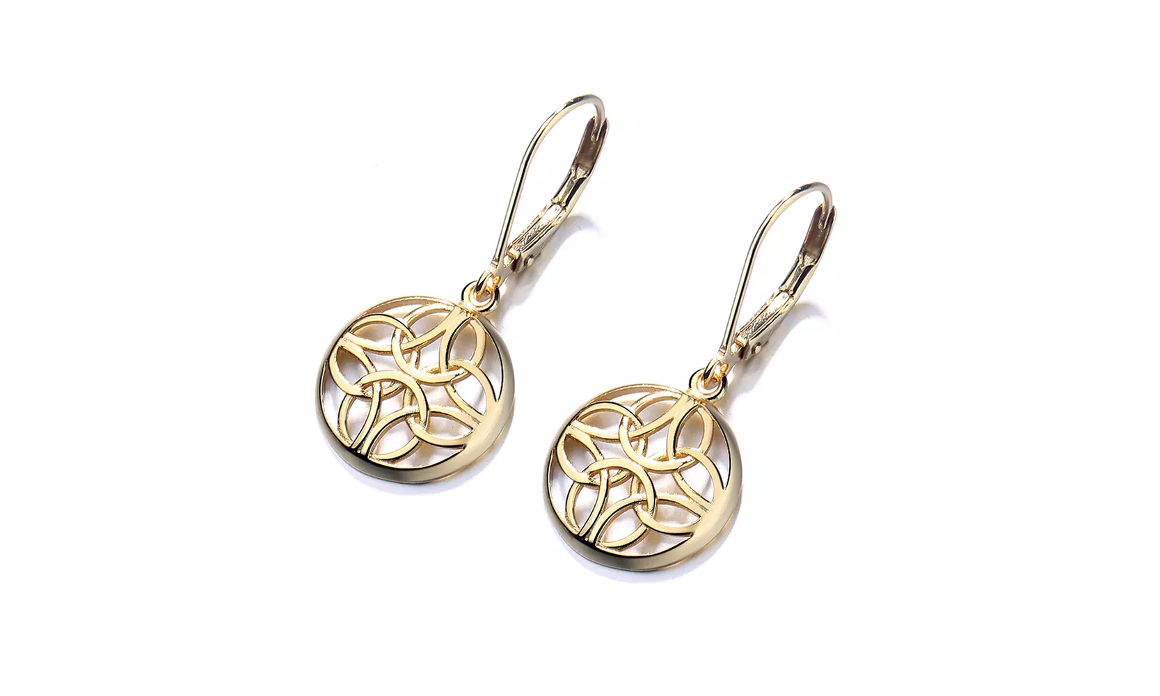 Sterling Silver Lever-Back Celtic Earring