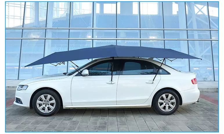 Outdoor Car Tent Sun Shade Umbrella Car Roof Cover Automatic Folded 4.5 M - Primary Image