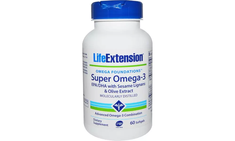 Life Extension Super Omega-3 EPA/DHA with Sesame Lignans & Olive Extract - Primary Image