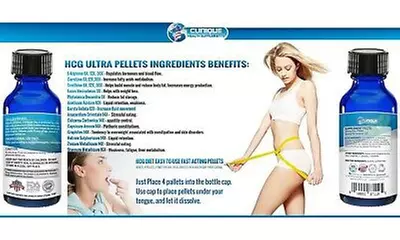 1Clinique's HCG Ultra Pellets -120 Pellets -Fast Acting HCG Diet Pellets - Second Medium