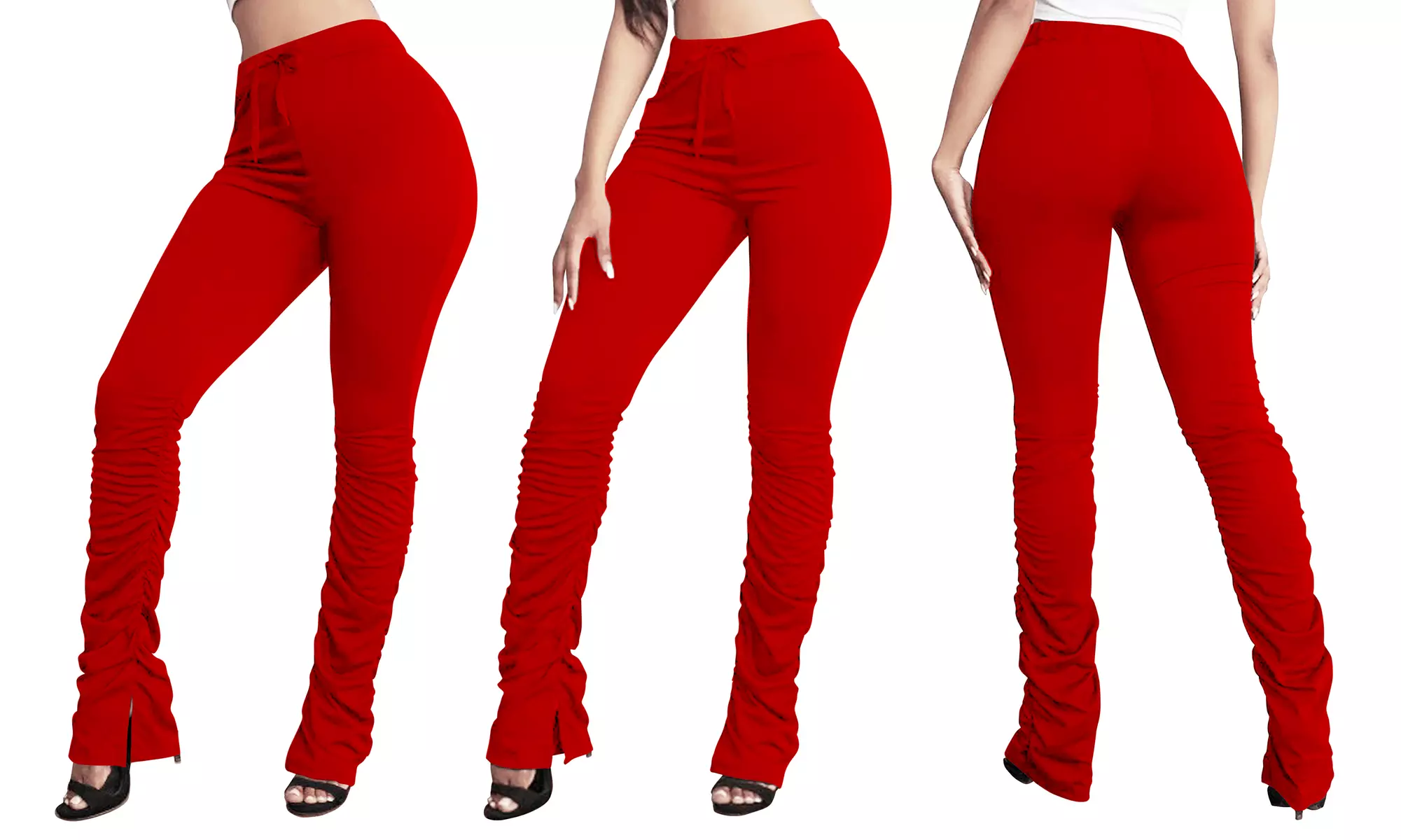 Women's Lounge Wear Fashionable Stacked Leggings