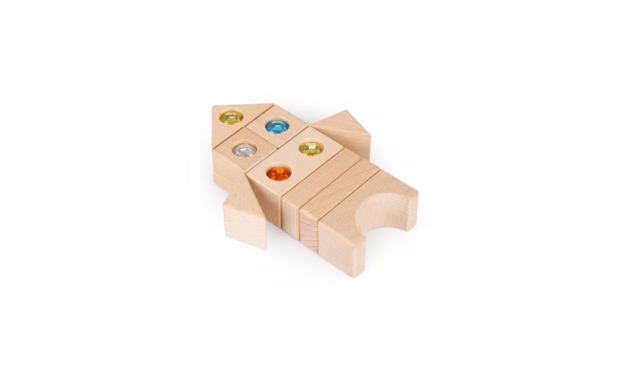 Zummy 50 Pieces Wooden Building Blocks Set