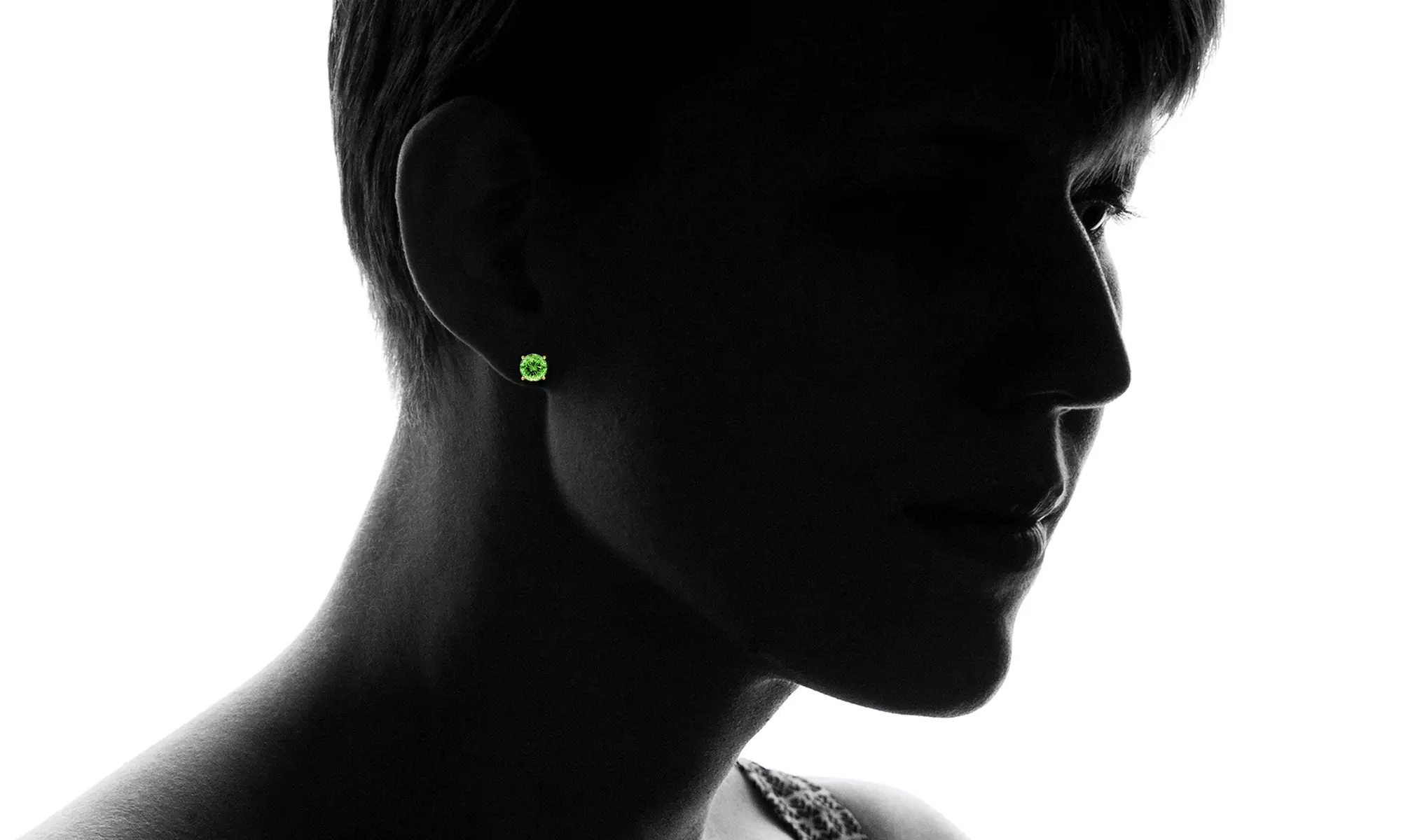 2.00 CTW Peridot Stud Earrings in 10K Solid Gold By MUIBLU Gems - Second Medium