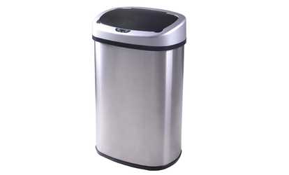 13 Gallon Touch-Free Sensor Automatic Stainless Steel Trash Can