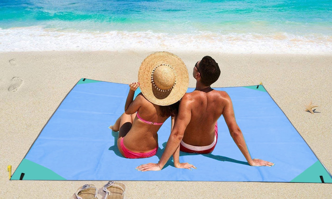 Beach Blanket Sand Proof Lightweight Sand Mat Outdoor Blanket Picnic Travel