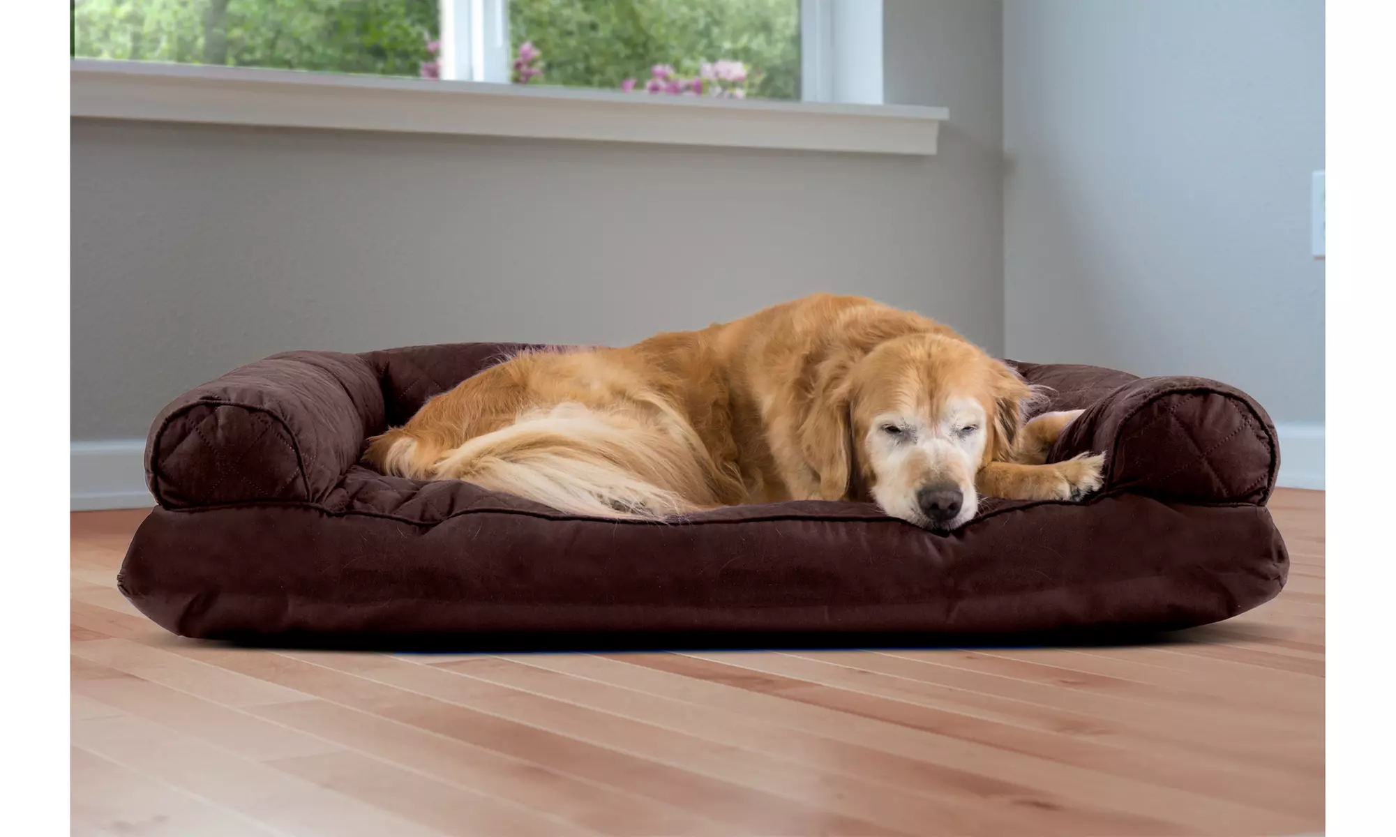 FurHaven Sofa-Style Quilted Pillow Dog Bed Mattress - Primary Image
