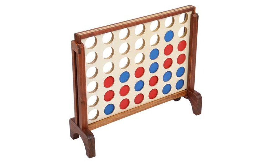 Wooden 4 in a Row Game, | Groupon