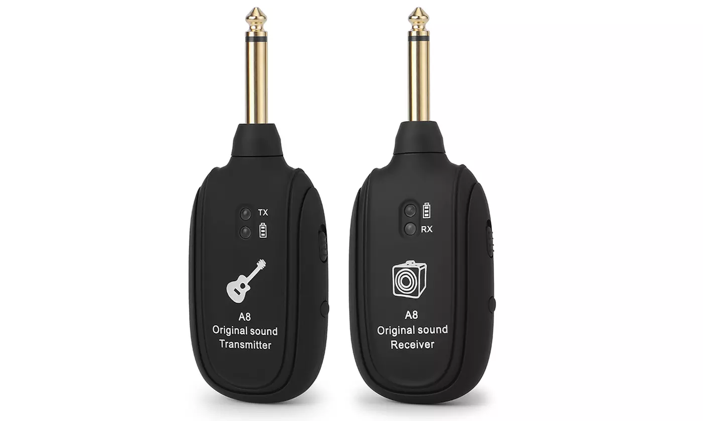 UHF Guitar Wireless System Transmitter Receiver Built In Rechargeable Battery - Second Medium