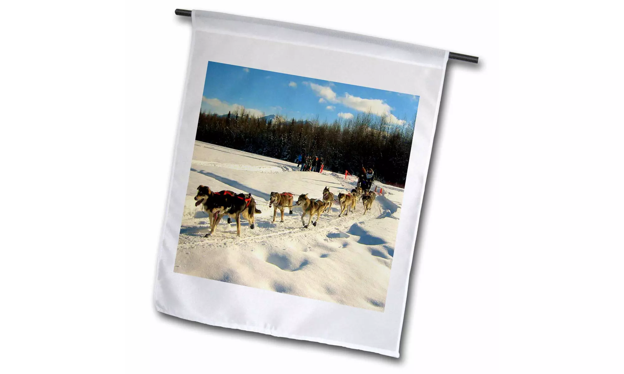  Garden Flag Iditarod Sled Dog Racing in Fairbanks - 12 by 18-inches  - Primary Image