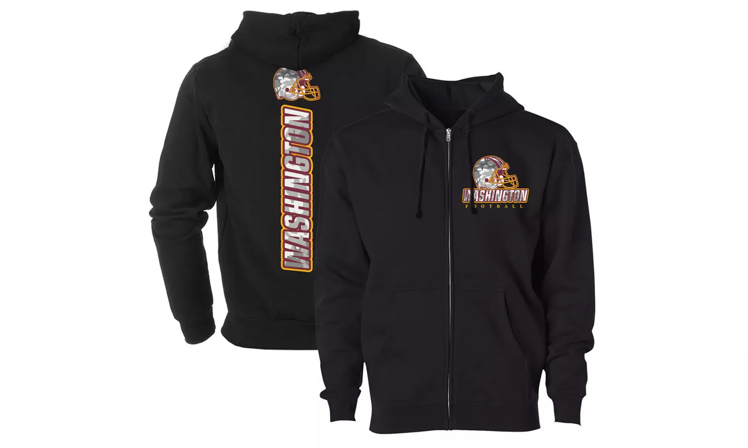 Men Army Camo Football Zip Up Hoodie (S-2XL)