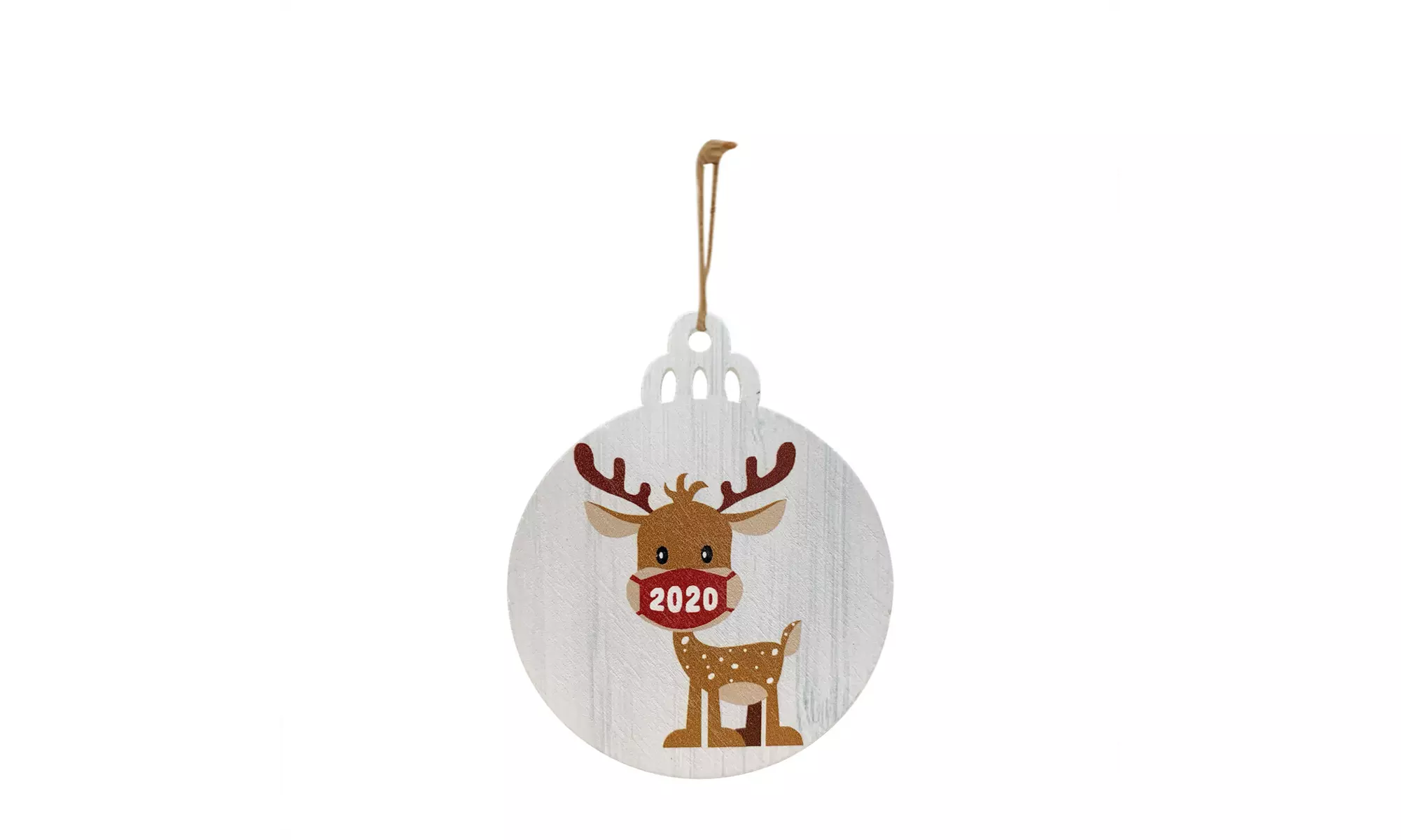 1PC 2020 Christmas Ornament Santa Wearing A Face Mask Decorate Christmas tree - Primary Image