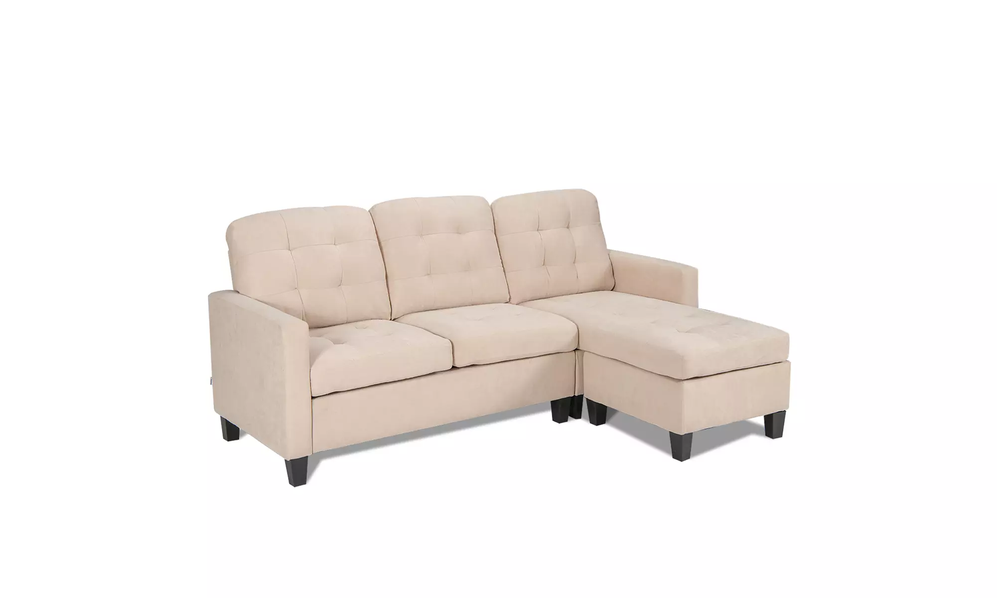 Costway L-shaped Convertible Sectional Sofa Couch with Reversible Chaise