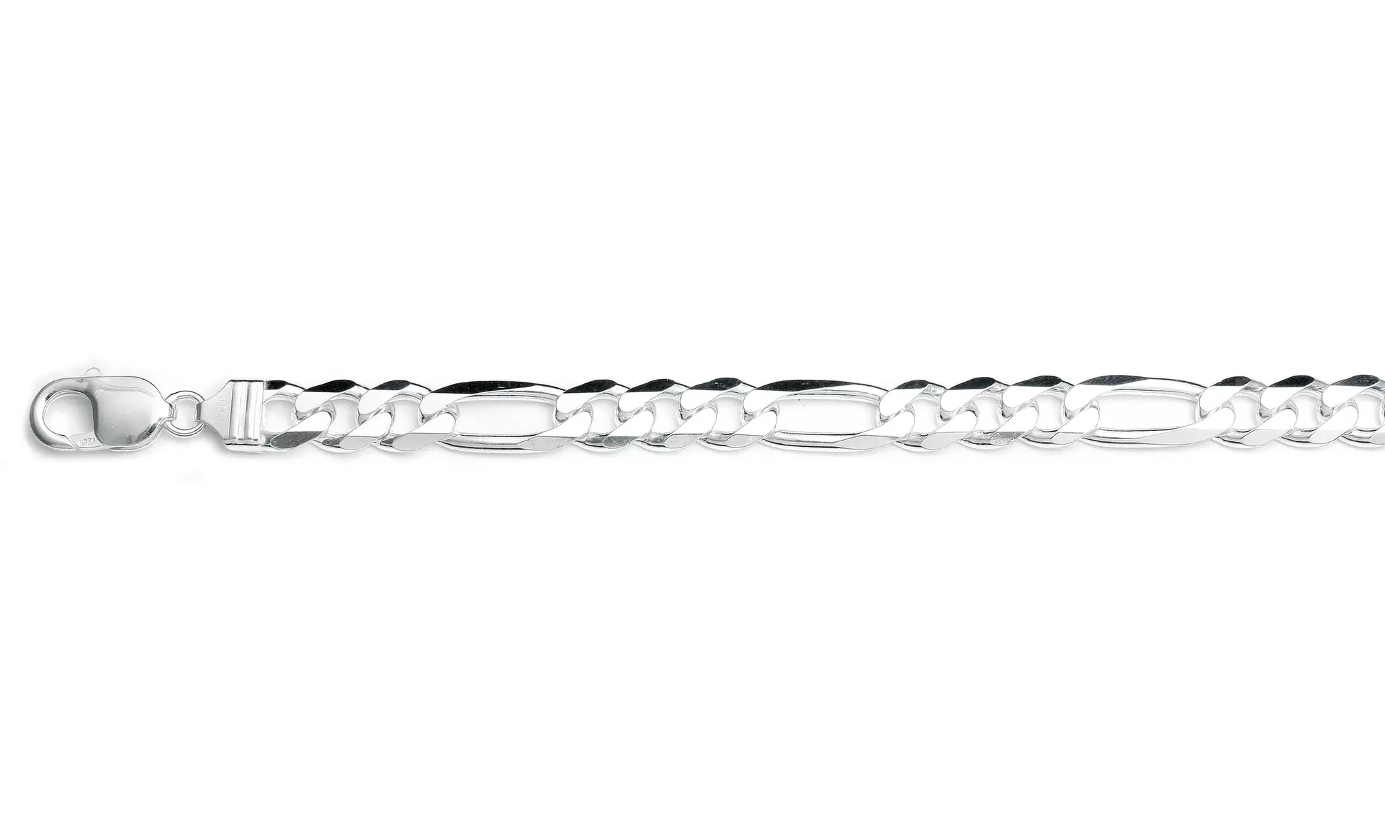 Italian Solid Sterling Silver Figaro Chain