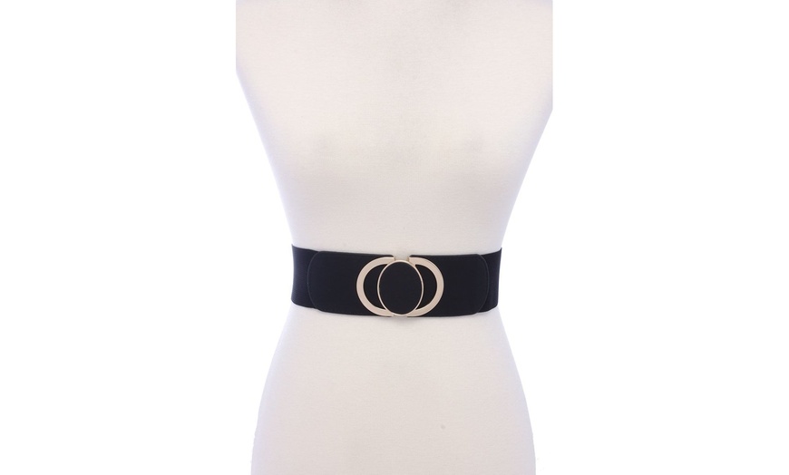 Image 4: Pu Leather Elastic Belt