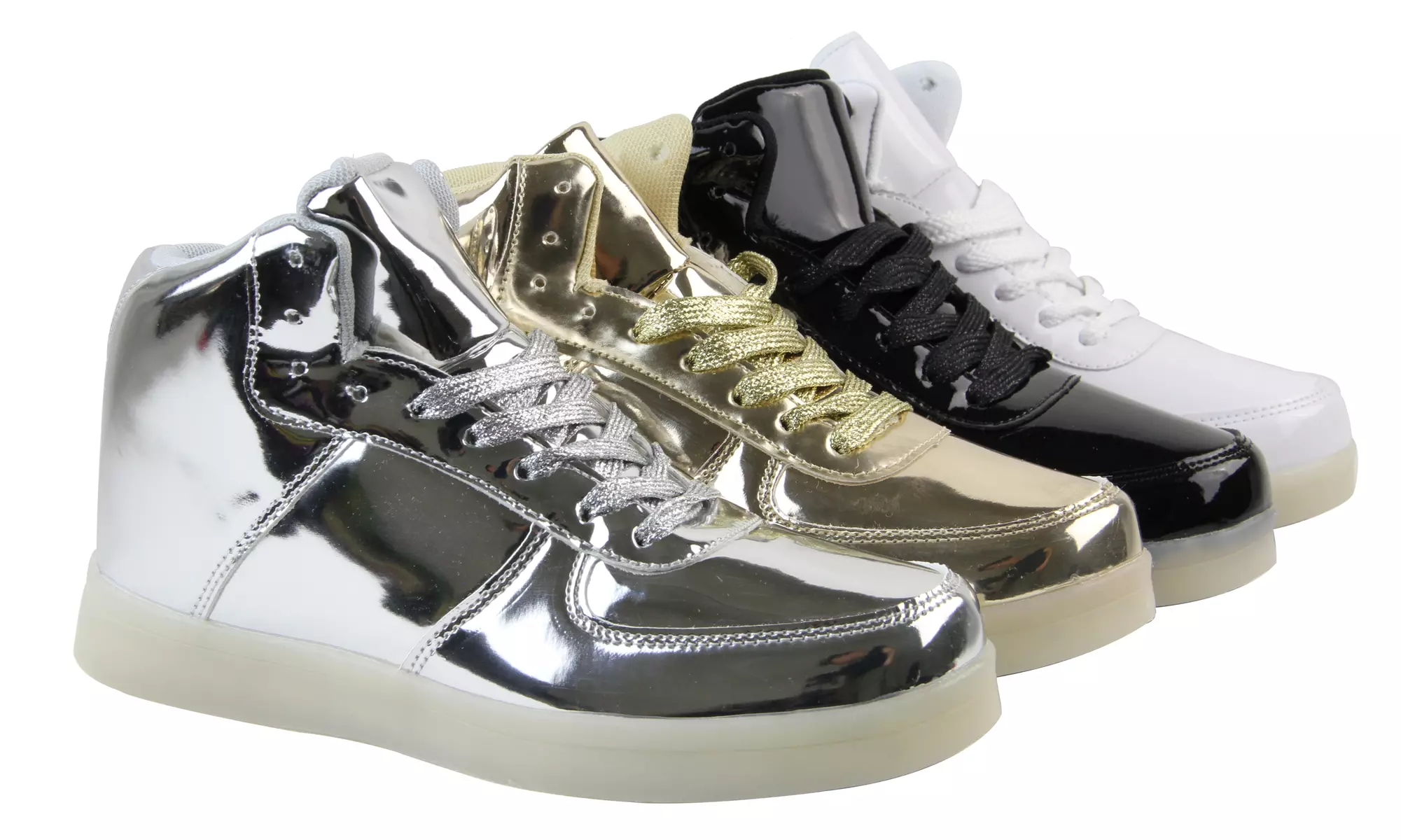 Women Shiny Tennis Sneakers Lace Up Dance Shoes Ankle Boots Lace Up - Second Medium