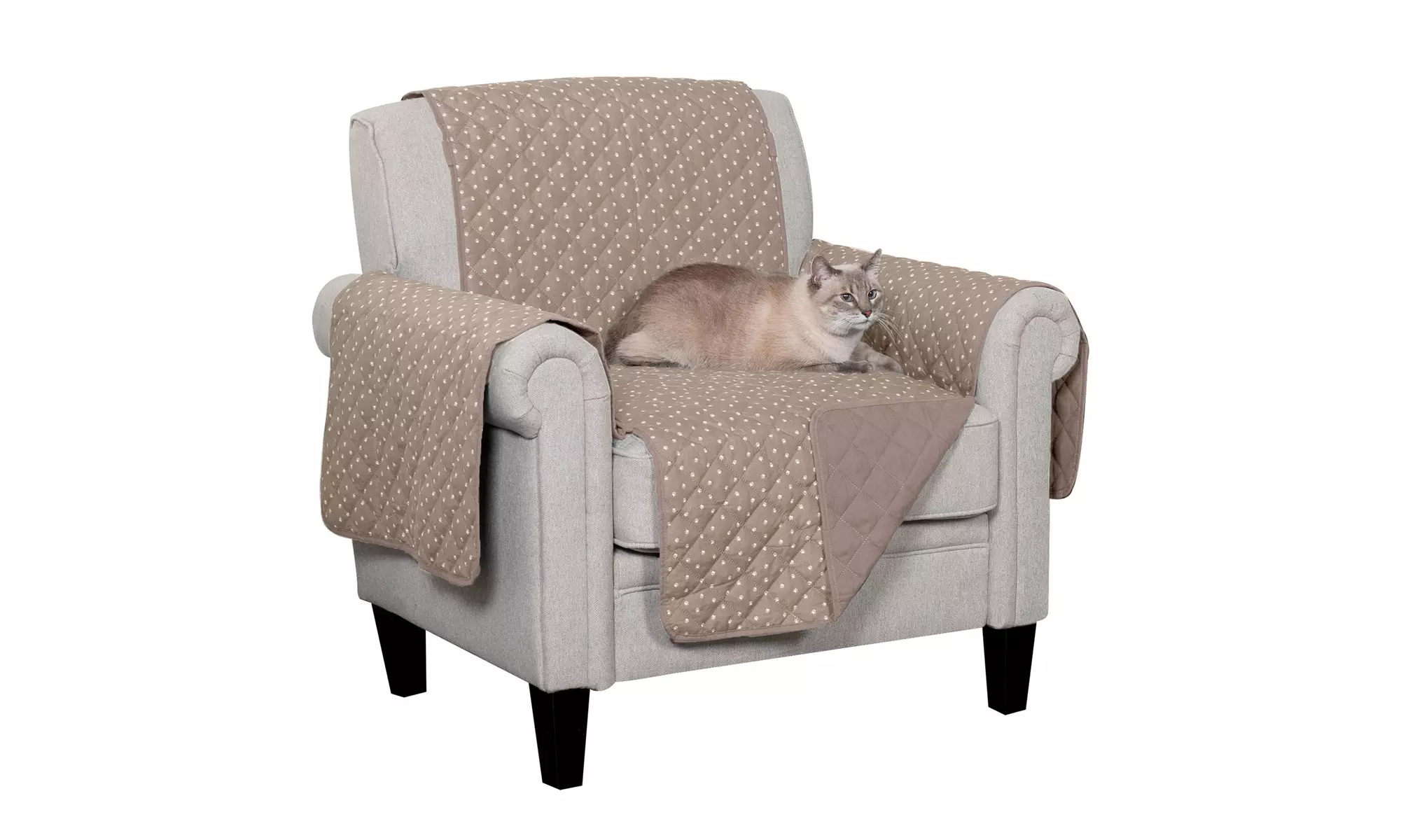 FurHaven Pet Reversible Water-Resistant Furniture Protector for Dogs - Paw Print