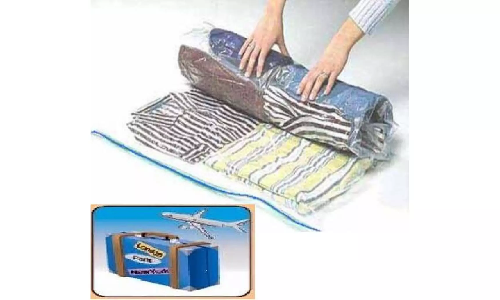 9 Pack: X5 SUPER Jumbo XL LARGEST Vacuum Space Saver Storage Bag  X4 Travel Bag - Second Medium