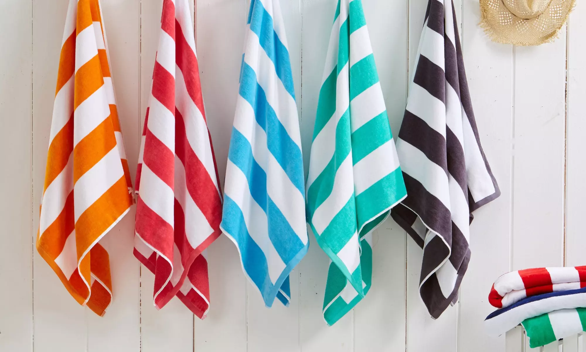 FreshFolds Four Pack Cotton Velour Beach Towels