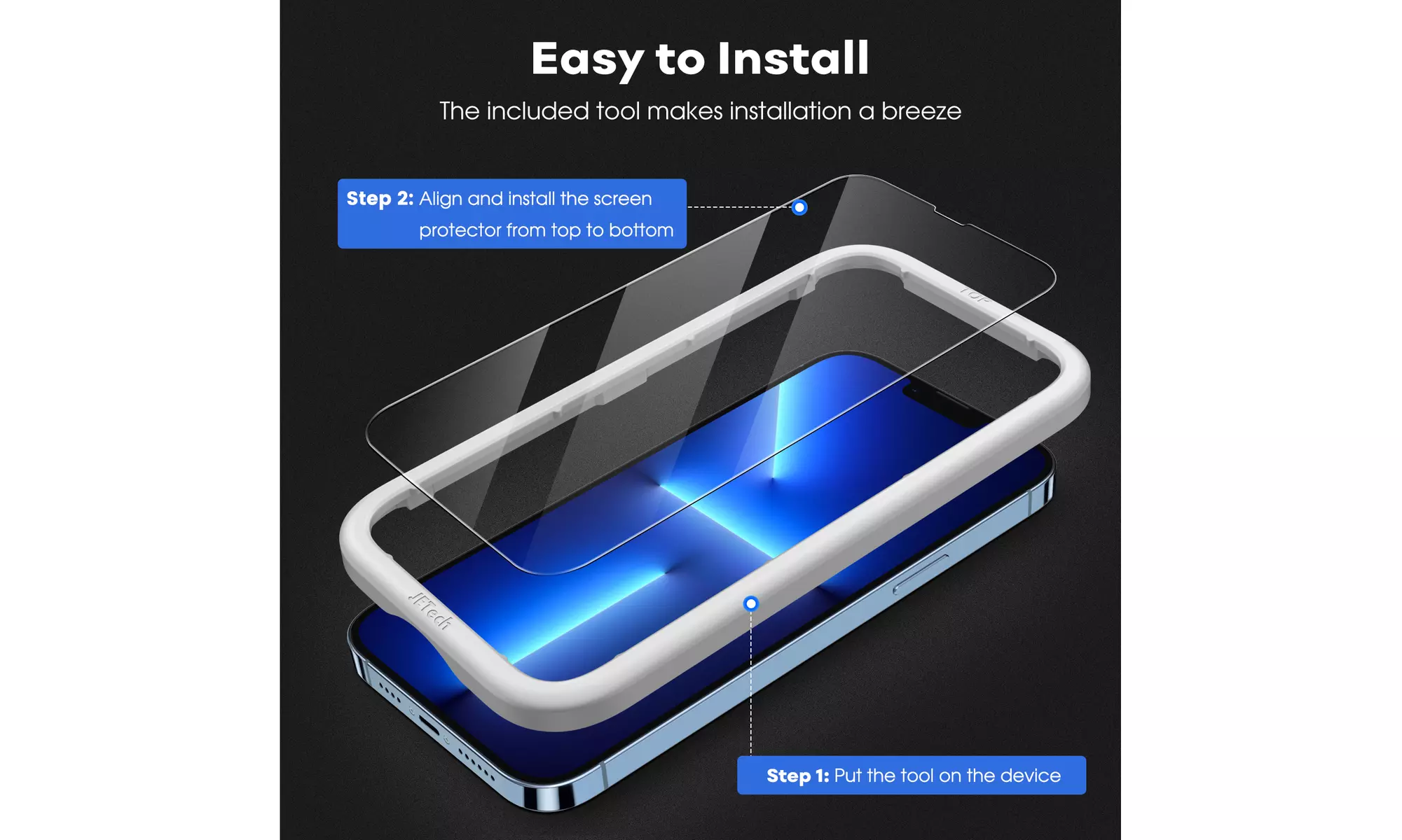Tempered Glass Screen Protector for iPhone 12/13, Pro, Pro Max, Full Coverage