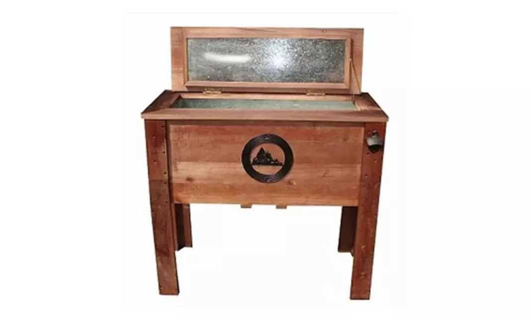Backyard Expressions 905469 Wooden 45 Quart Cooler - Primary Image