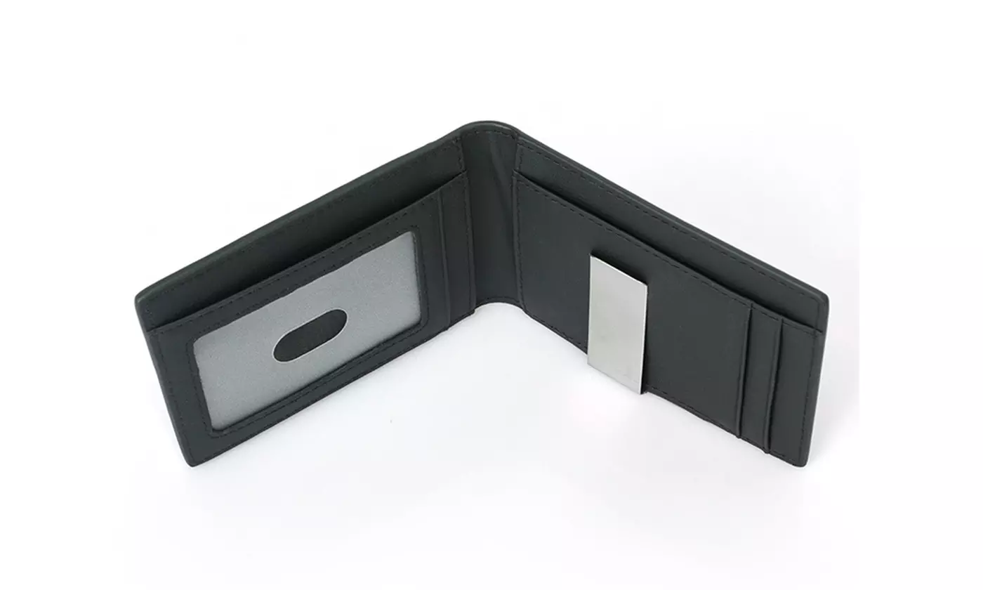 Men's RFID Blocking Credit Card Holder with Money Clip Wallet 