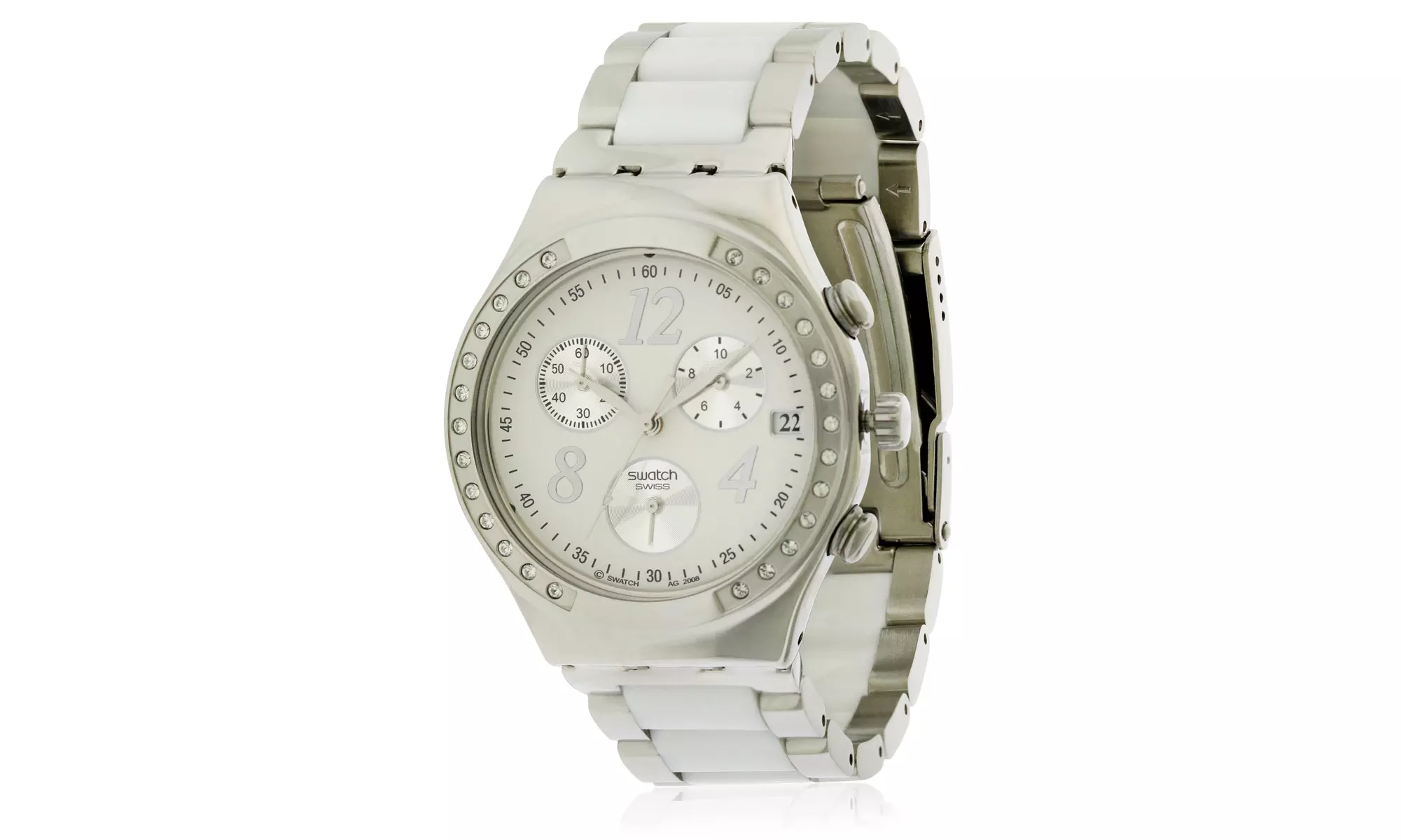 Swatch Dreamwhite Chronograph Unisex Watch YCS511GC - Primary Image