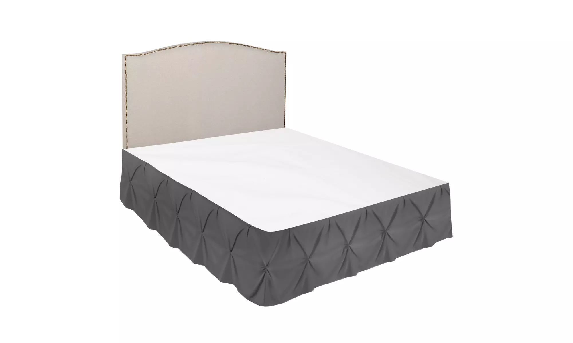 Nestl Pinch Pleat Bed Skirt - 14 inch Tailored Drop Pintuck Dust Ruffle