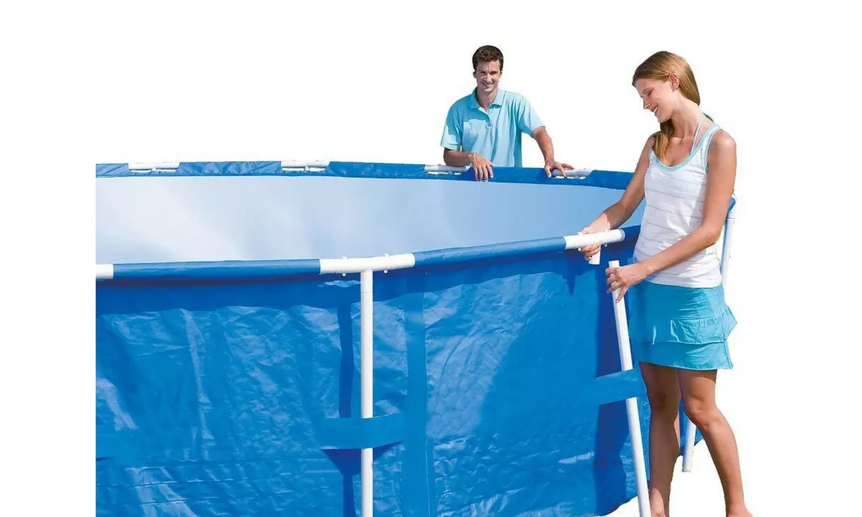 10 Feet x 30 Inches Steel Pro Frame Round Above Ground Swimming Pool Set - Second Medium