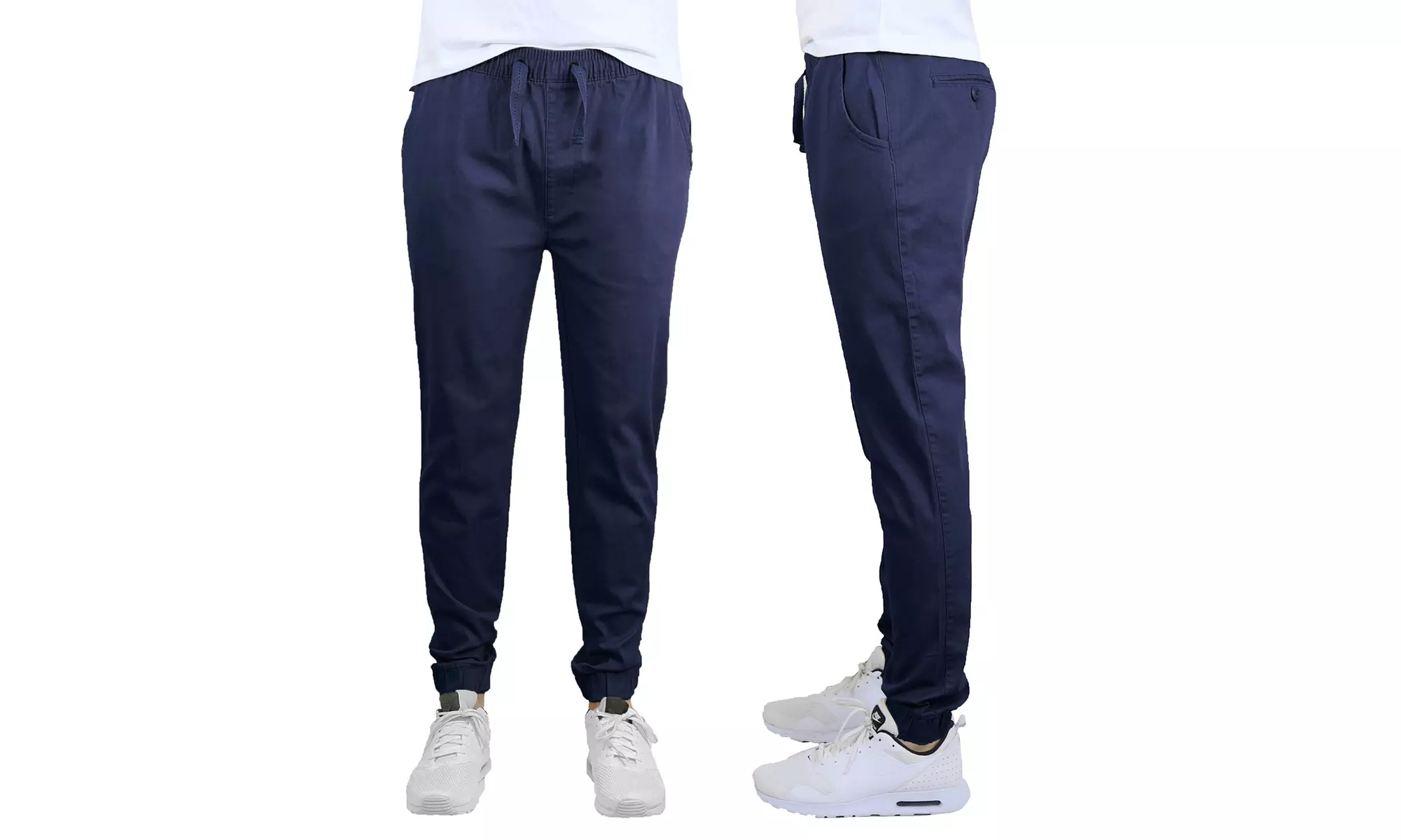 Galaxy By Harvic Men's Cotton-Stretch Twill Joggers & Chinos (S-2XL)