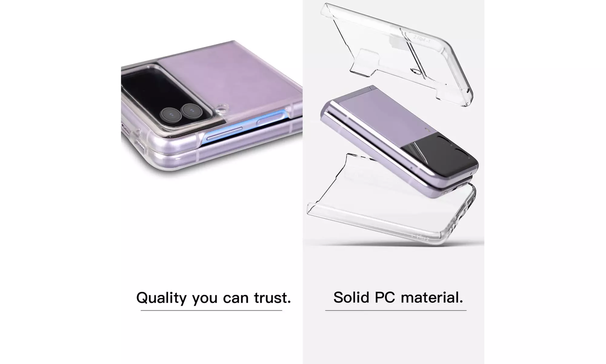 For Samsung Galaxy Z Flip 4 5G Clear Case Slim Hard Transparent Shockproof Cover