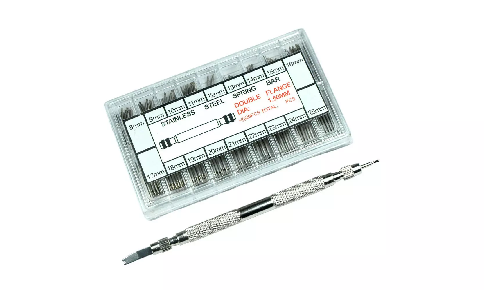 Perfect Watch Band Spring Bar Tool Kit Hammer Pusher Strap Holder 360 Link Pins - Primary Image