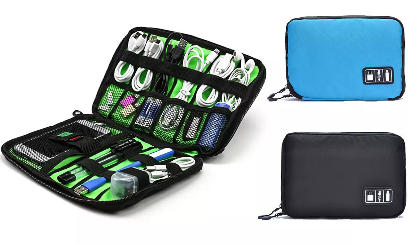 Electronics Travel Case Cable Storage Bag Gadgets Accessories Case - Primary Image