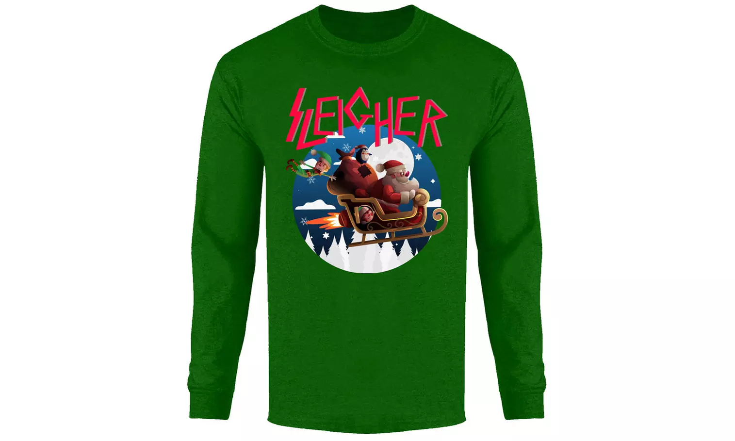 Men's Christmas Spirit Holiday Festive Long Sleeve Shirt (S-2XL)