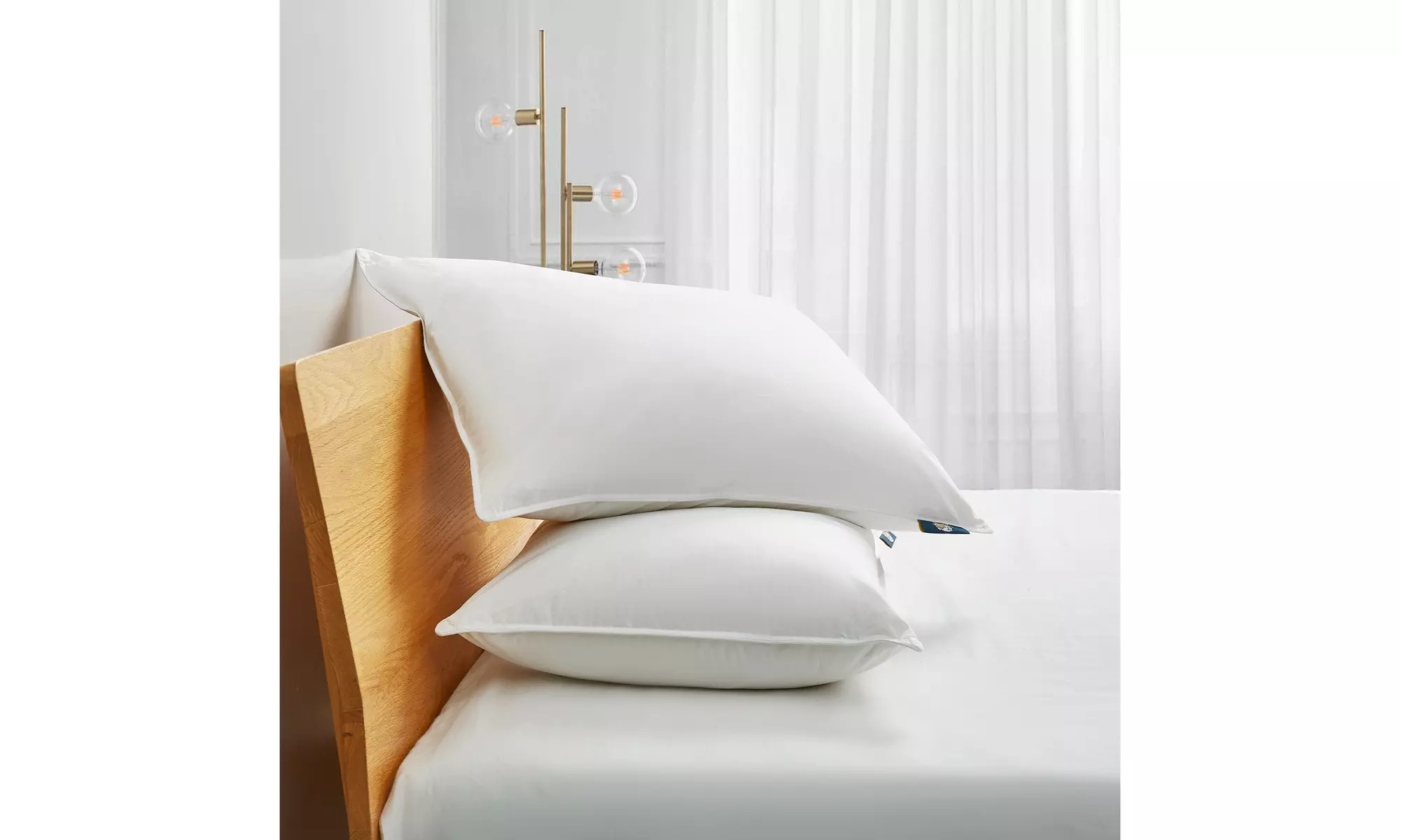 Serta Back-Sleeper White Goose Feather & Down Fiber Pillows (2-Pack)
