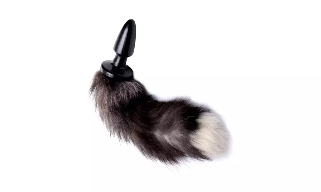 Grey Fox Tail Anal Plug - Primary Image