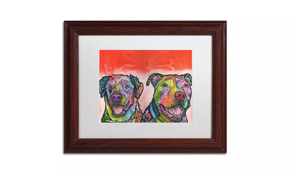 Dean Russo 'Bonner Brinson' Matted Wood Framed Art - Primary Image