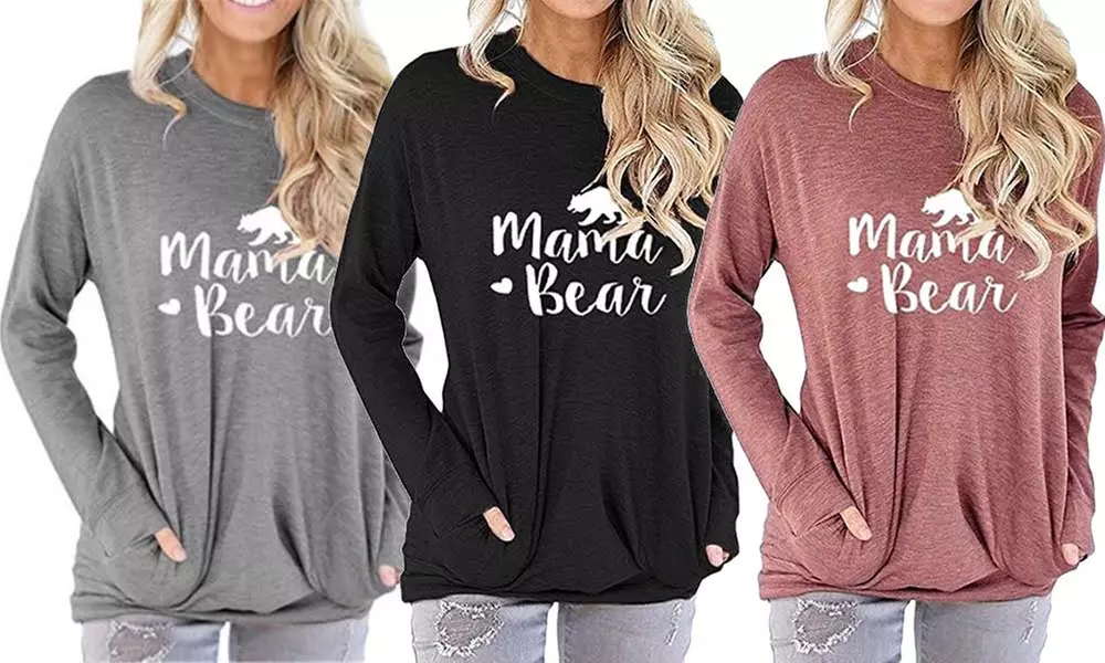 Leo Rosi Women's Mama Bear Pocket Tunic. Plus Sizes Available. - Primary Image