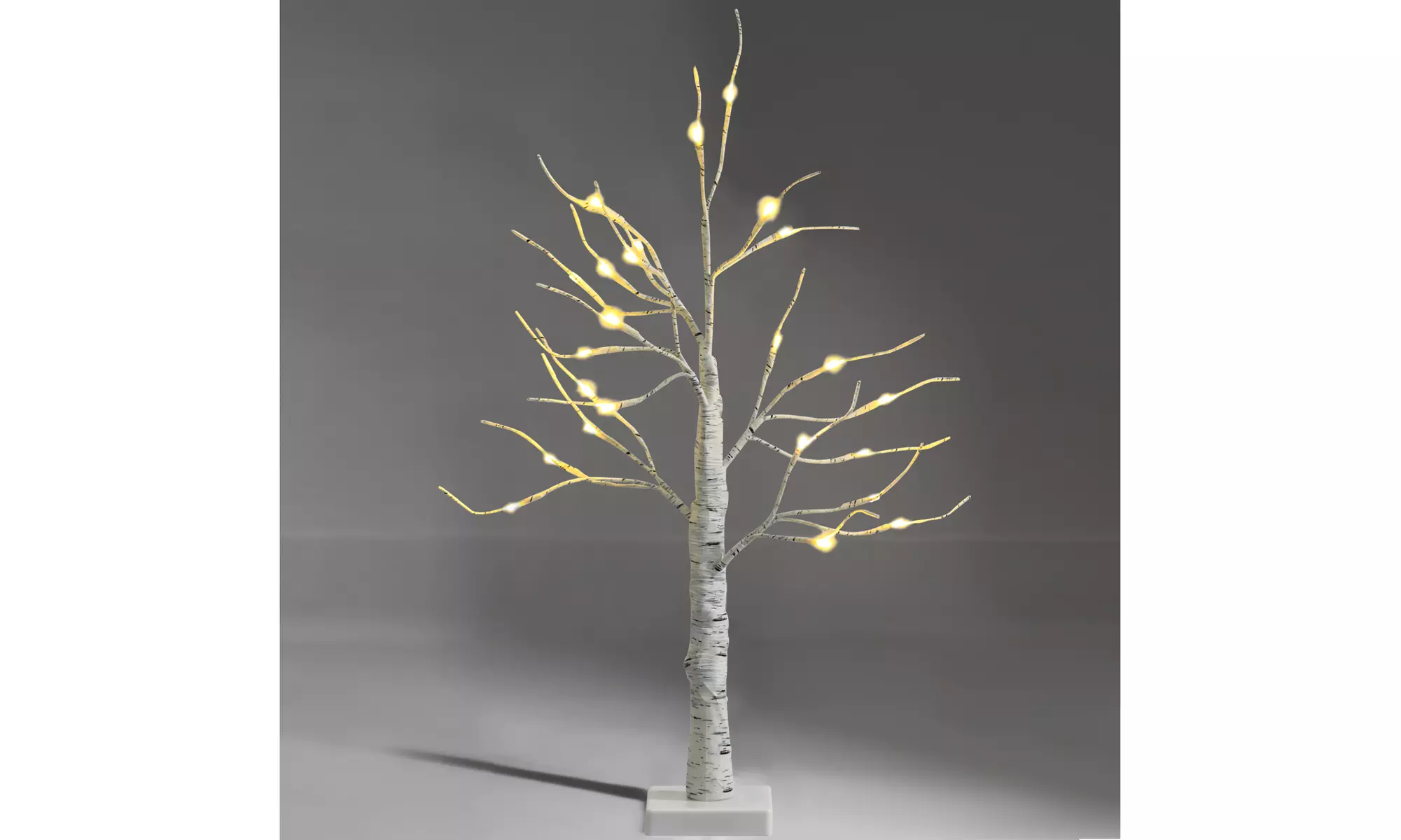 Costway Set of 2 Pre-lit White Twig Birch Tree Battery Powered 2FT for Christmas - Primary Image