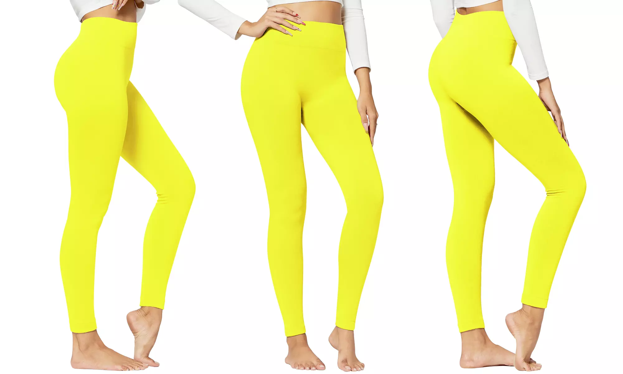 Women's High Waist Leggings Full Length Elastic Tummy Control Pants